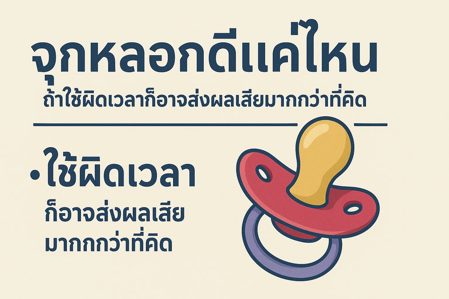 จุกหลอกดีแค่ไหน ถ้าใช้ผิดเวลาก็อาจส่งผลเสียมากกว่าที่คิด