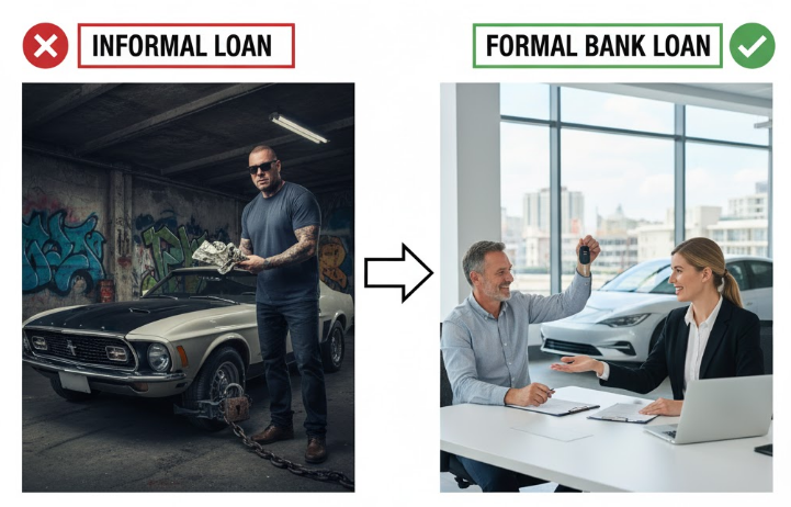เปรียบเทียบจำนำรถ (ในระบบ) กับกู้เงินนอกระบบ ทางเลือกไหนปลอดภัยกว่ากัน?
