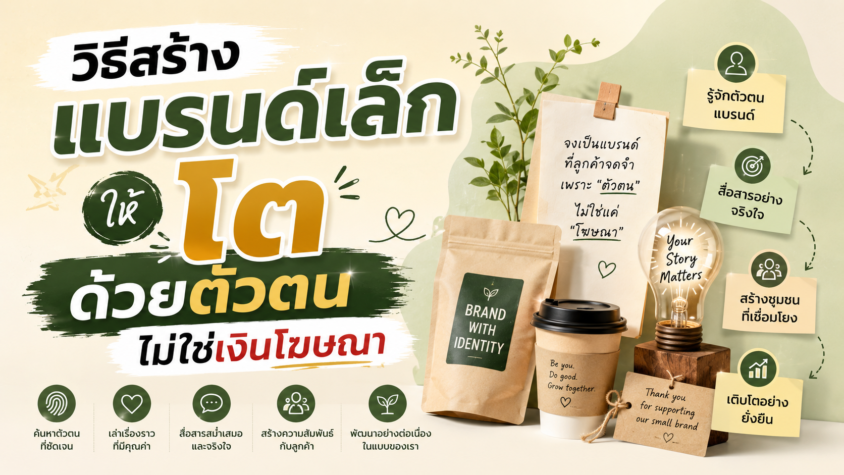 วิธีสร้างแบรนด์เล็กให้โตด้วยตัวตน